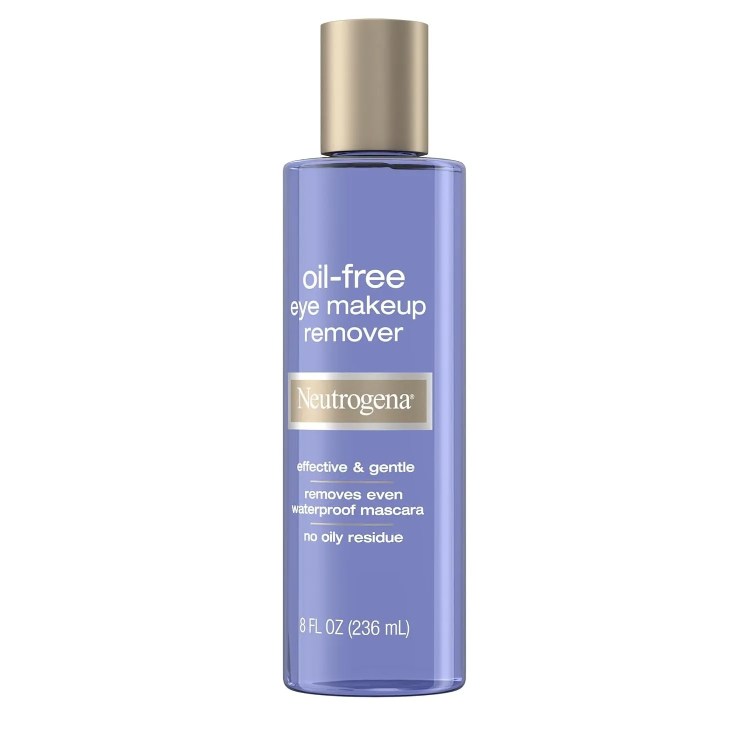 Oil-Free Eye Makeup Remover & Cleanser, Gentle & Non-Greasy Makeup Remover for Waterproof Mascara, 8 Fl. Oz, 2 Pack