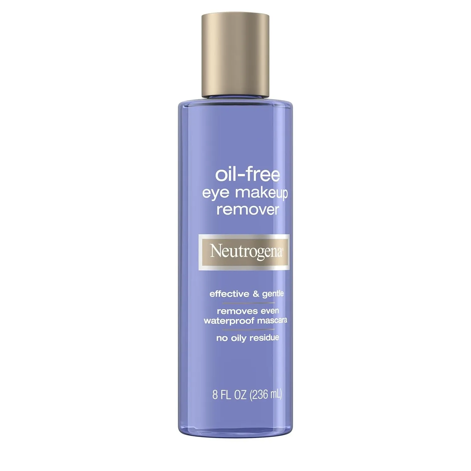 Oil-Free Eye Makeup Remover & Cleanser, Gentle & Non-Greasy Makeup Remover for Waterproof Mascara, 8 Fl. Oz, 2 Pack