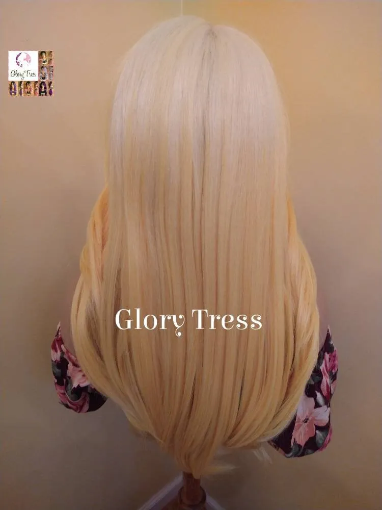 Ombre Yellow Wig, Long Loose Curly Lace Front Wig, Yaki Texture, Glory Tress Wig, ON SALE // GLADNESS