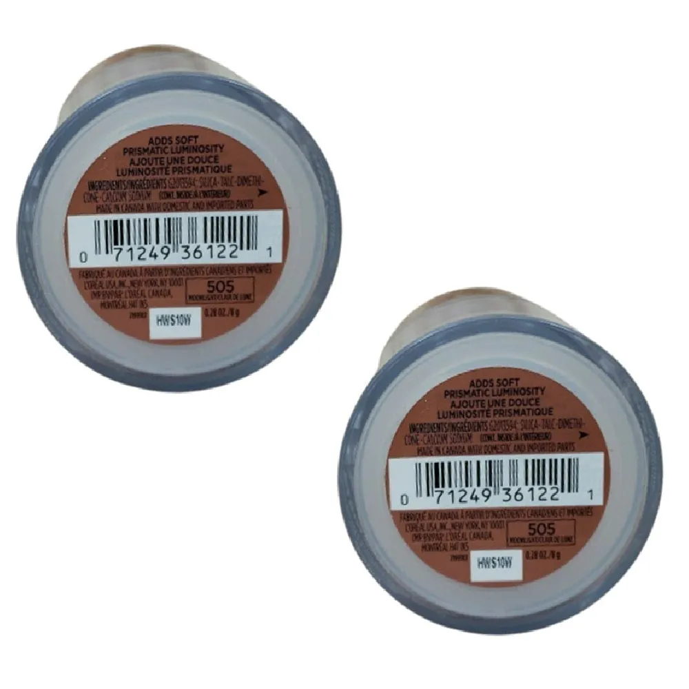 Pack of 2 L'Oreal Paris True Match Lumi Shimmerista Loose Highlighting Powder, Moonlight # 505