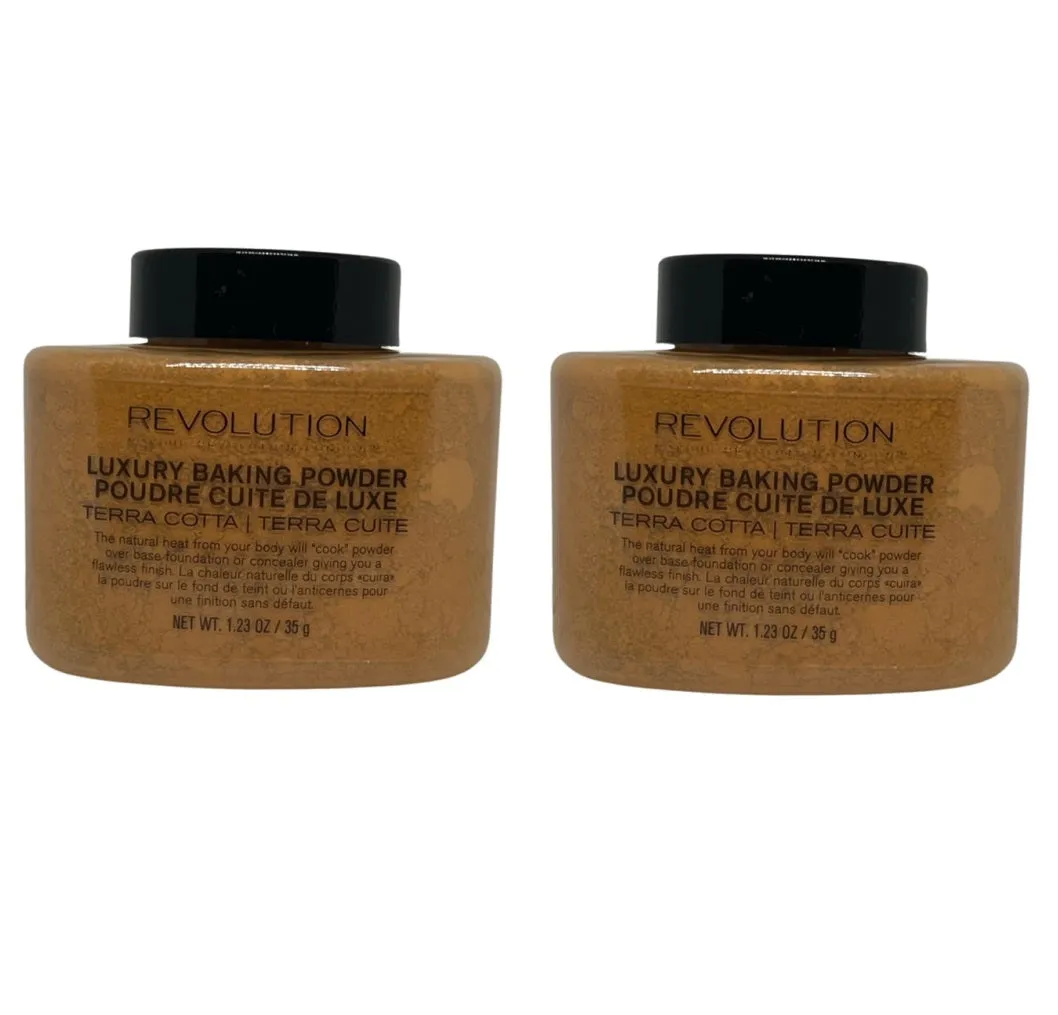 Pack of 2 Makeup Revolution London Luxury Baking Powder, Terra Cotta
