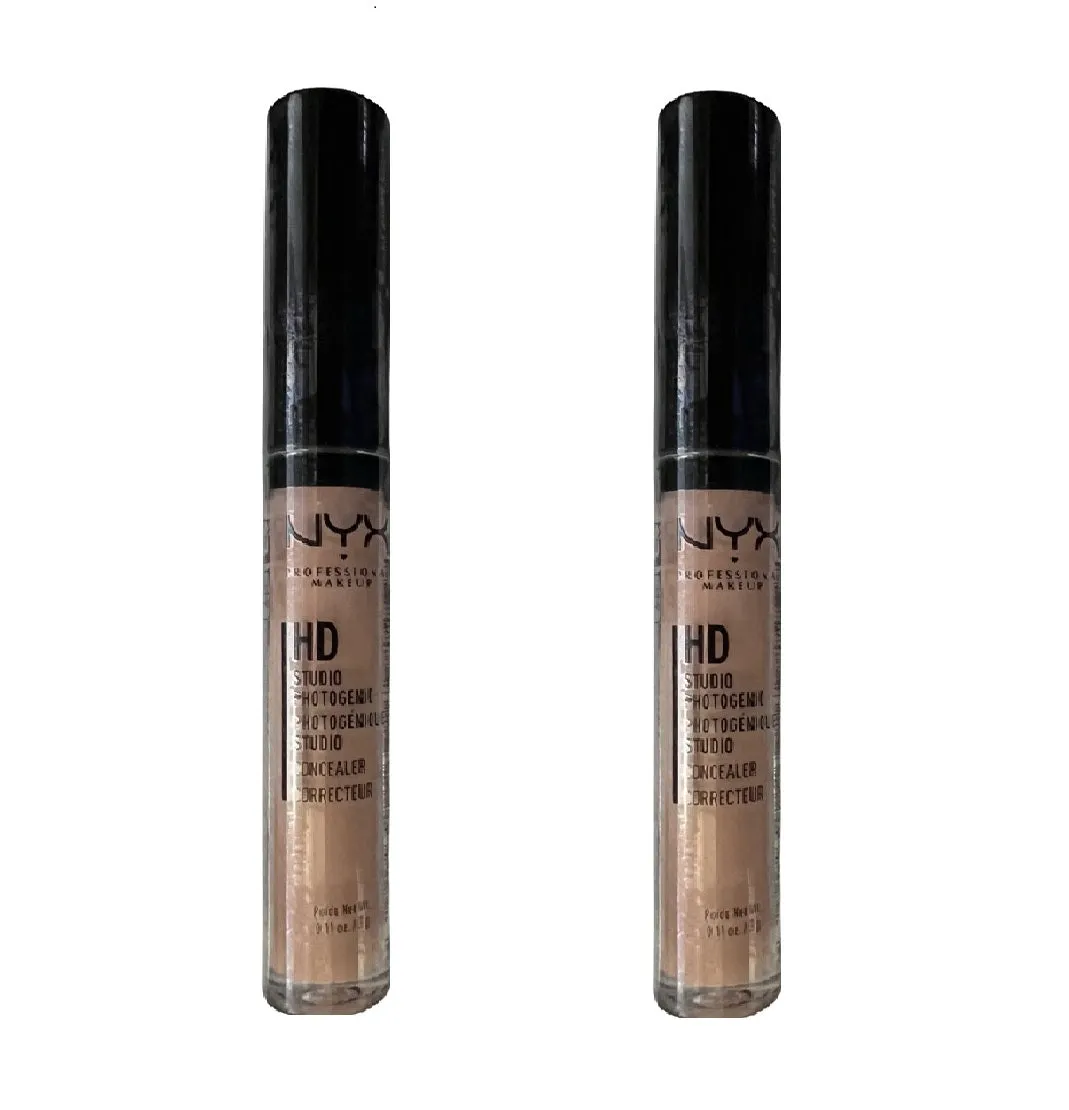 Pack of 2 NYX HD Studio Photogenic Liquid Concealer, Light CW03