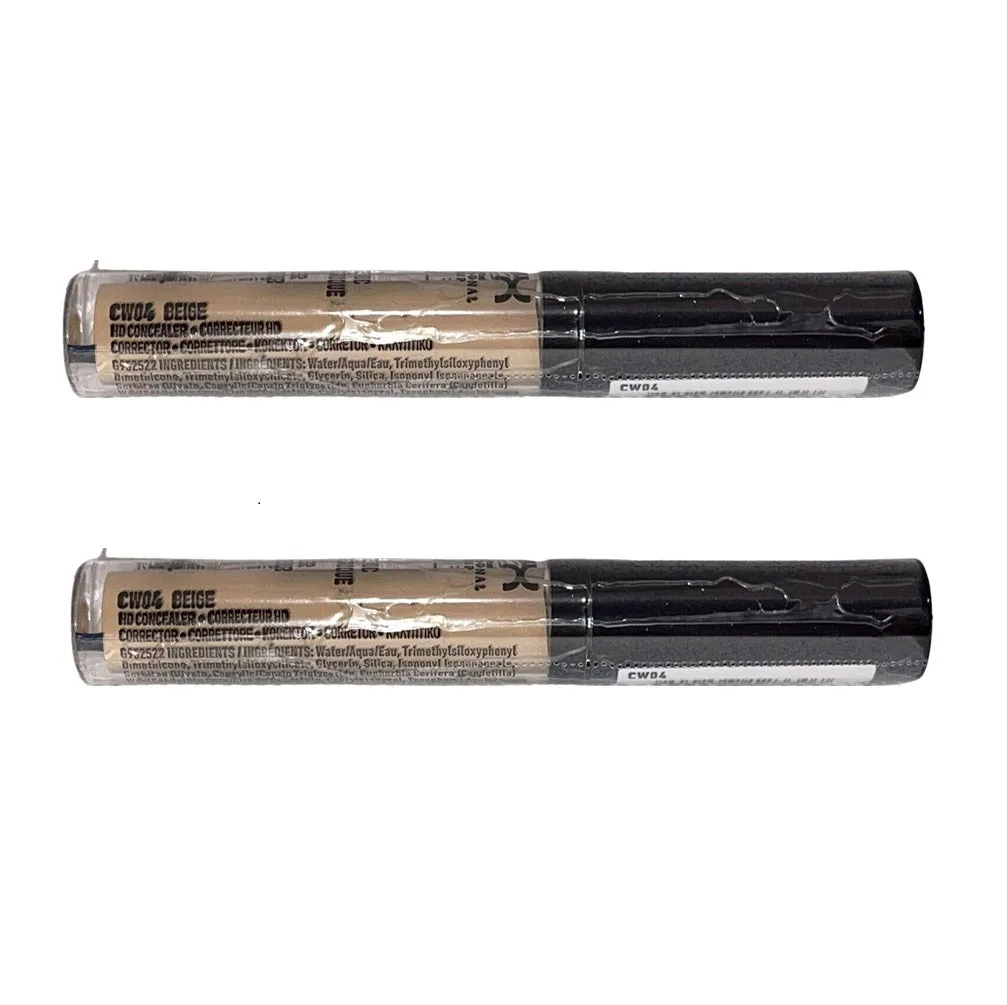 Pack of 2 NYX Professional Makeup HD Studio Photogenic Liquid Concealer, Beige CW04