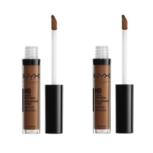 Pack of 2 NYX Professional Makeup HD Studio Photogenic Liquid Concealer, Espresso CW08.8
