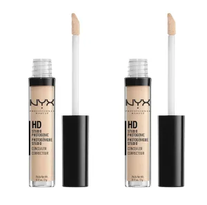 Pack of 2 NYX Professional Makeup HD Studio Photogenic Liquid Concealer, Fair CW02