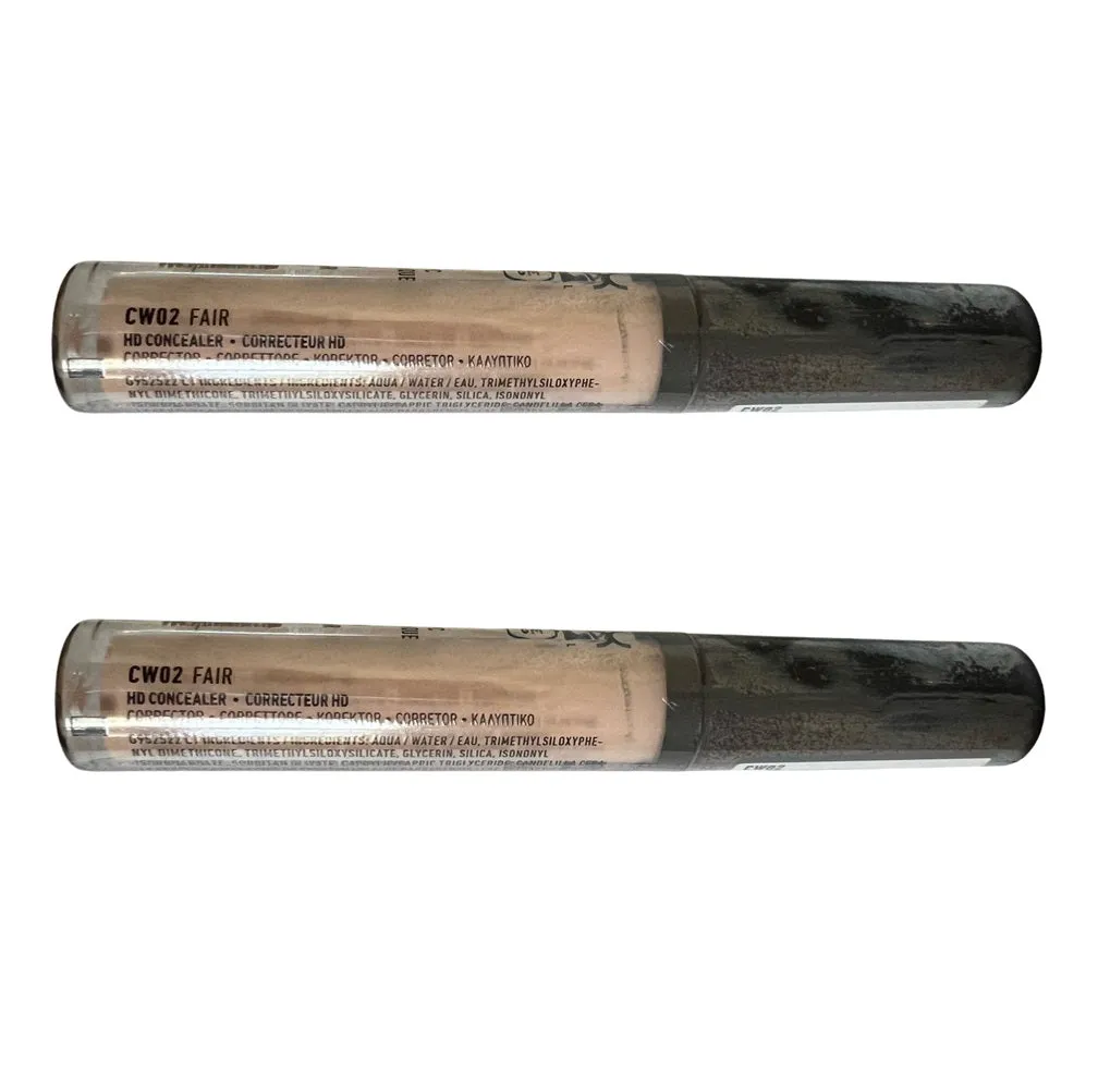 Pack of 2 NYX Professional Makeup HD Studio Photogenic Liquid Concealer, Fair CW02