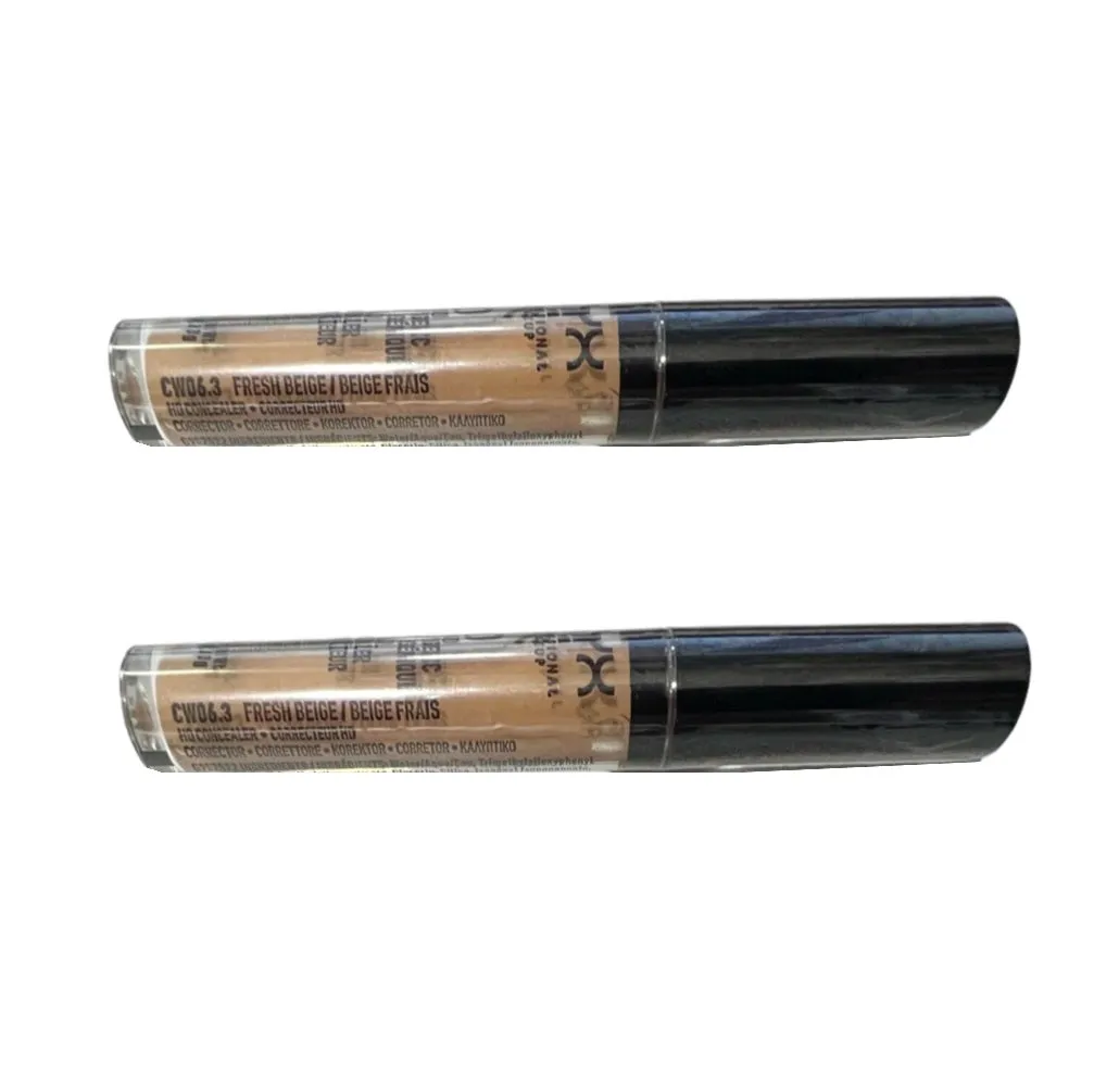 Pack of 2 NYX Professional Makeup HD Studio Photogenic Liquid Concealer, Fresh Beige CW06.3