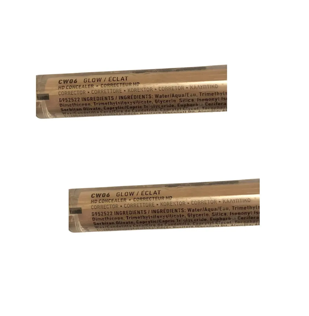 Pack of 2 NYX Professional Makeup HD Studio Photogenic Liquid Concealer, Glow CW06
