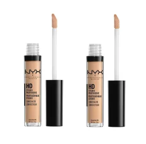 Pack of 2 NYX Professional Makeup HD Studio Photogenic Liquid Concealer, Medium CW05
