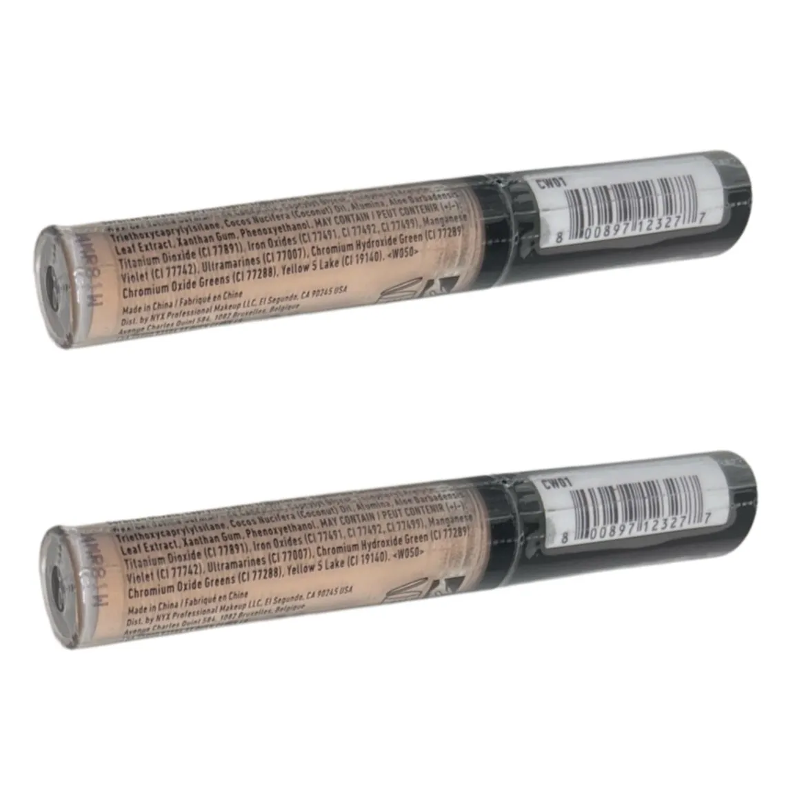 Pack of 2 NYX Professional Makeup HD Studio Photogenic Liquid Concealer, Porcelain CW01