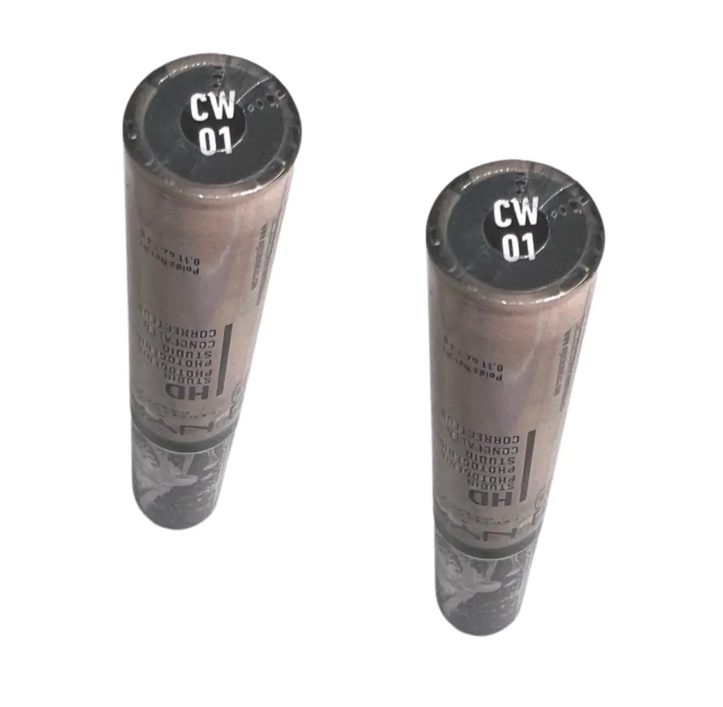 Pack of 2 NYX Professional Makeup HD Studio Photogenic Liquid Concealer, Porcelain CW01