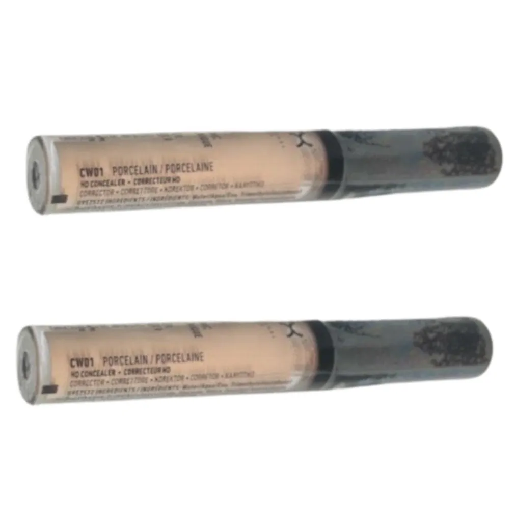 Pack of 2 NYX Professional Makeup HD Studio Photogenic Liquid Concealer, Porcelain CW01