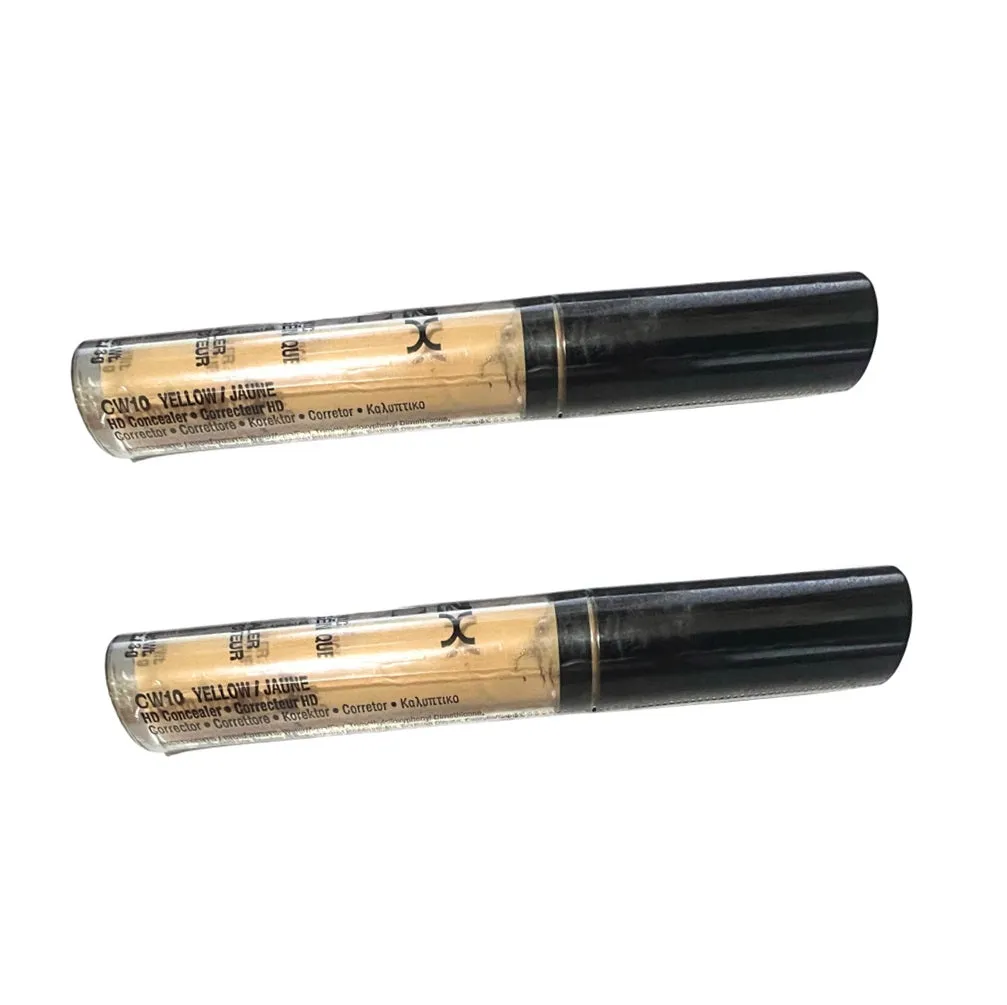 Pack of 2 NYX Professional Makeup HD Studio Photogenic Liquid Concealer, Yellow CW10