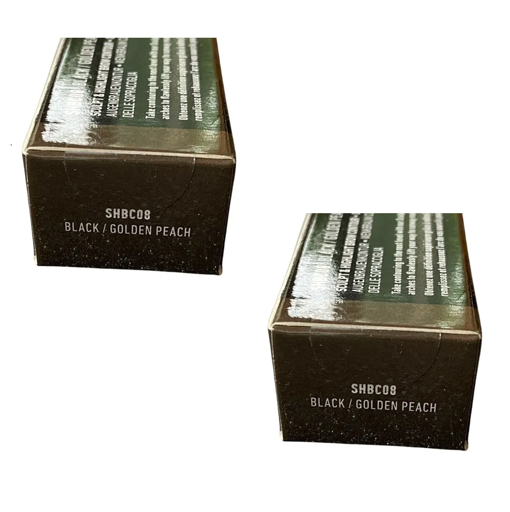 Pack of 2 NYX PROFESSIONAL MAKEUP Sculpt and Highlight Brow Contour, Black/Golden Peach SHBC08