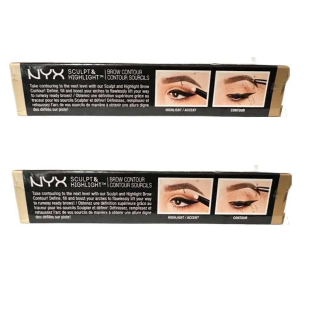Pack of 2 NYX  Sculpt and Highlight Brow Contour, Vanilla/Taupe SHBC02