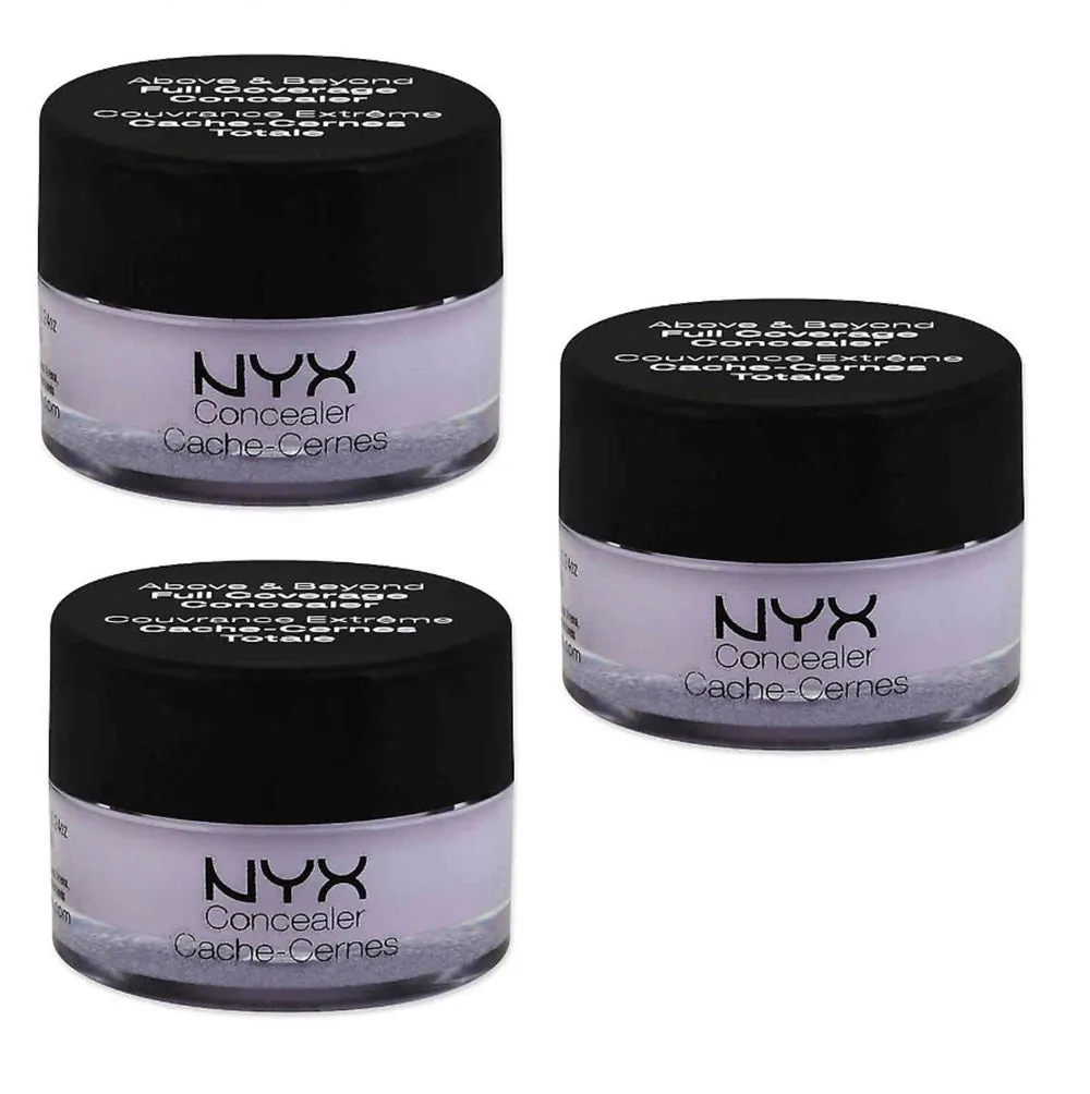 Pack of 3 NYX Above & Beyond Full Coverage Concealer, CJ11 Lavender