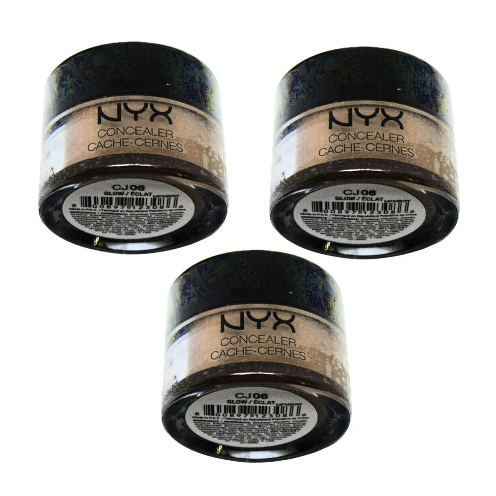 Pack of 3 NYX Full Coverage Concealer, Glow CJ06