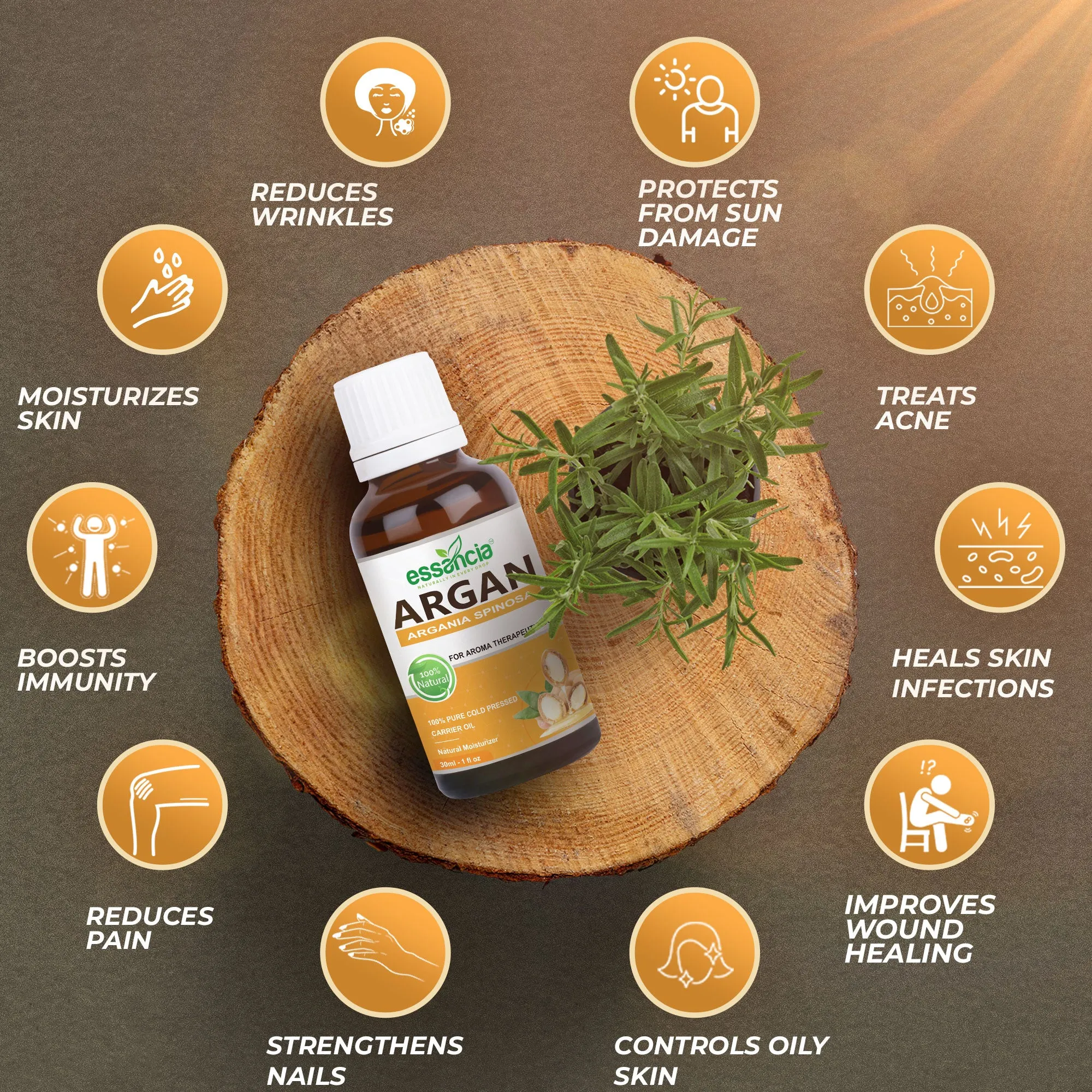 Pack Of 6 Carrier Oils (Avocado, Grape Seed, Argan, Rosehip, Jojoba, Apple Seed)