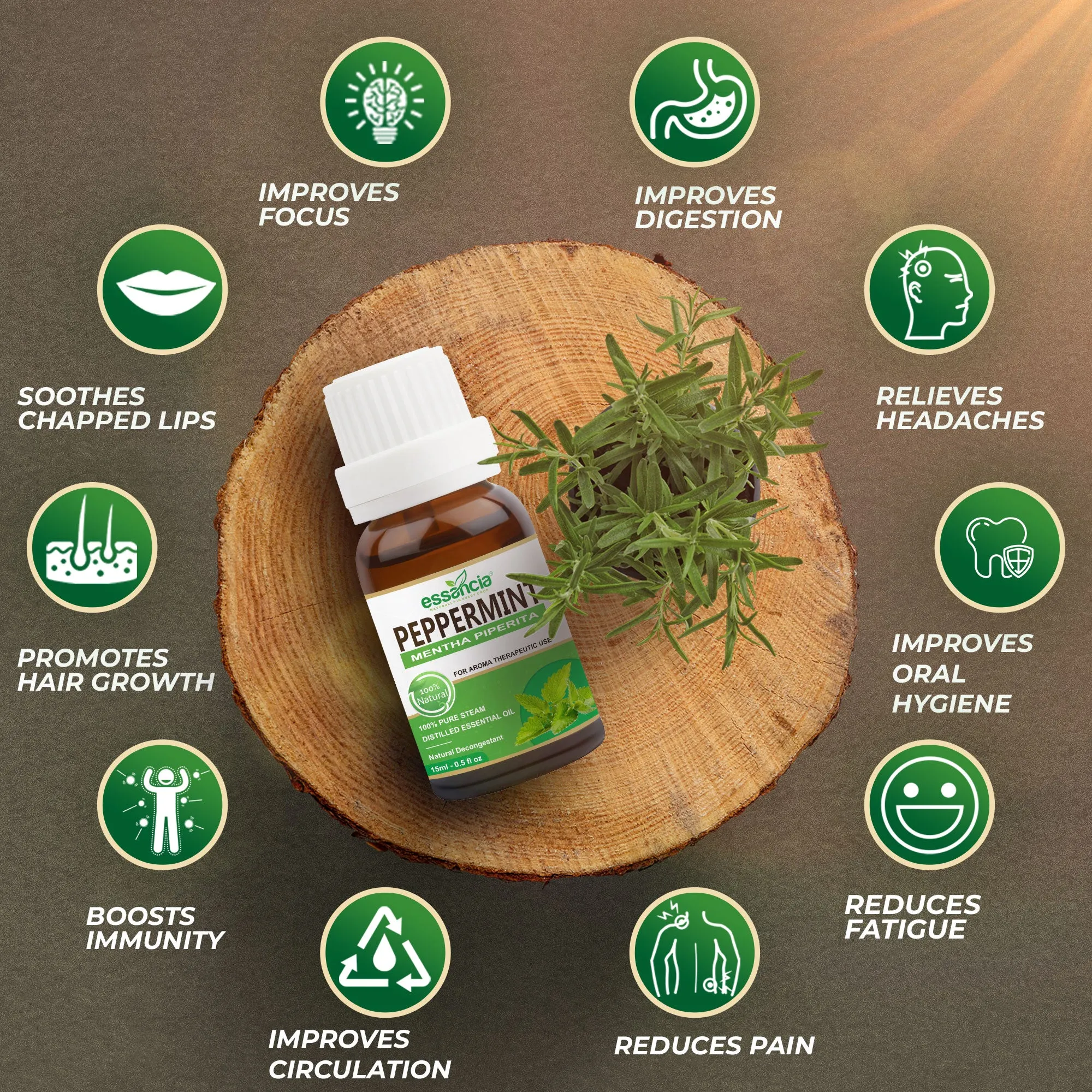 Pack Of 9 Essential & Carrier Oils (Tea Tree, Lavender, Peppermint, Eucalyptus, Rosemary & Jojoba, Argan, Avocado, Rosehip)