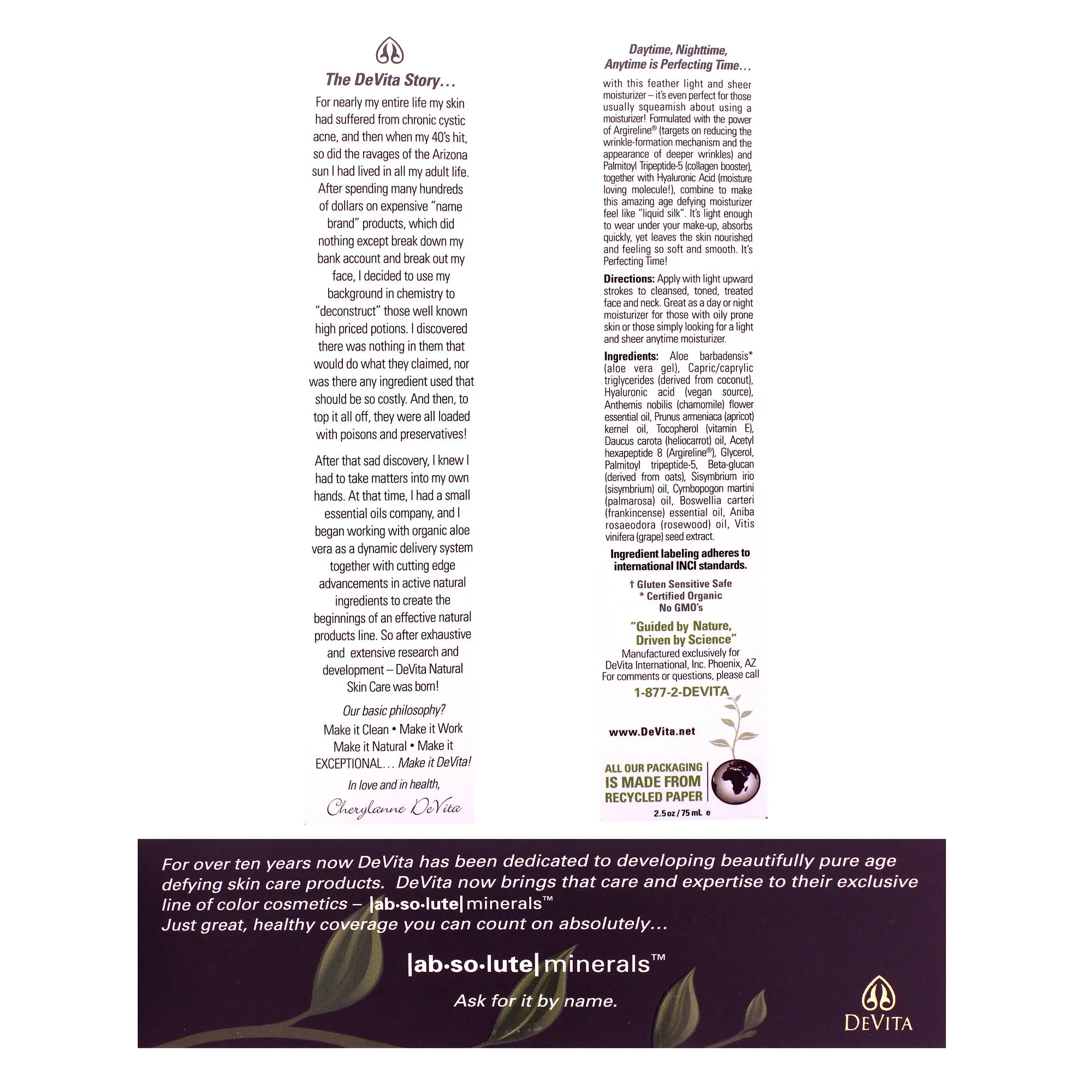 Perfecting Time Nutritional Moisturizer
