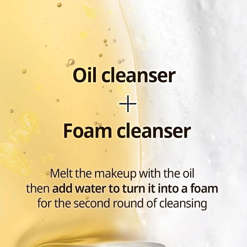 (PRMR Oiltofoam Cleanser Korean Deep Cleansing Oil, Daily Makeup Remover, Blackheads, Dust and Dirt Removal, Pore Cleaning, Hyaluronic Acid, Valentines Day Gifts for Her (200Ml, 6.76 Fl. Oz)