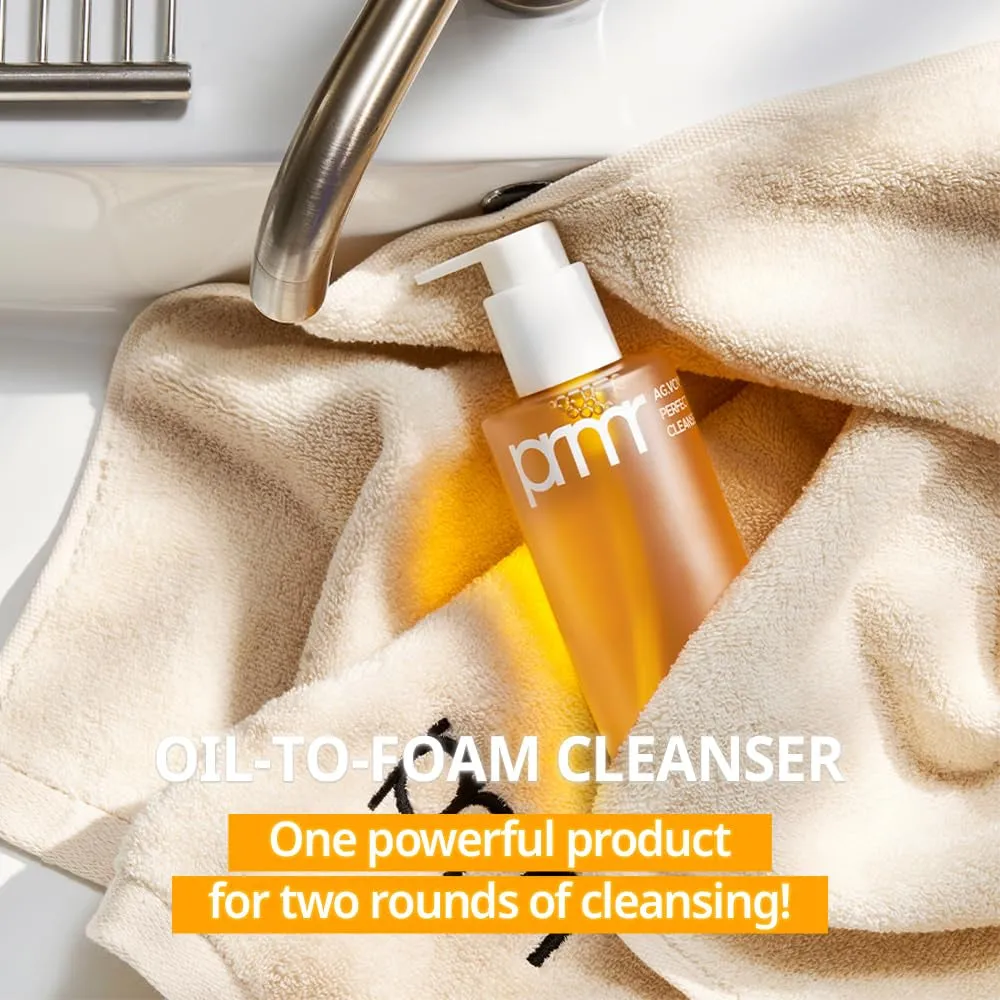 (PRMR Oiltofoam Cleanser Korean Deep Cleansing Oil, Daily Makeup Remover, Blackheads, Dust and Dirt Removal, Pore Cleaning, Hyaluronic Acid, Valentines Day Gifts for Her (200Ml, 6.76 Fl. Oz)