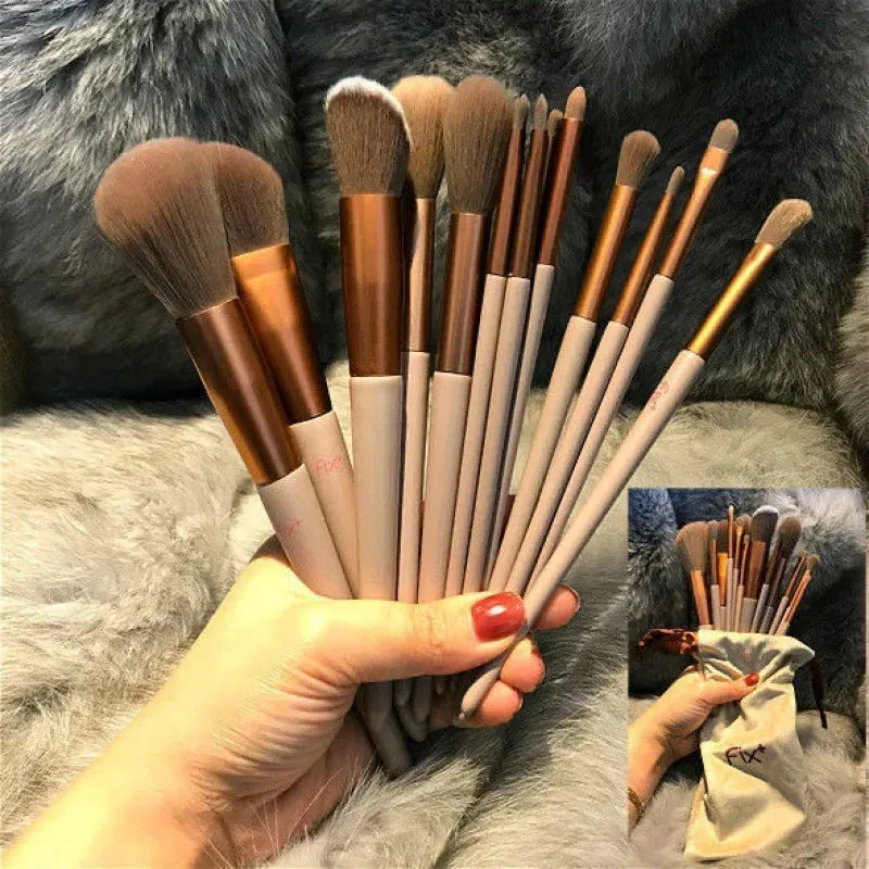 Professional 13-Piece Makeup Brush Kit – Soft, Fluffy, and Versatile