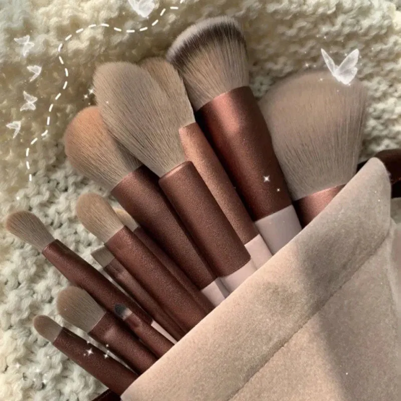 Professional 13-Piece Makeup Brush Kit – Soft, Fluffy, and Versatile