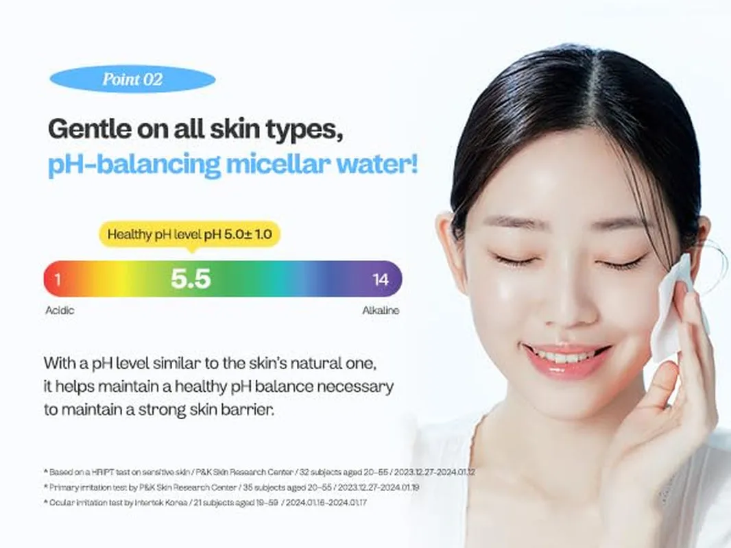 Pure Cleansing Water | Triple Micellar Technology for Sensitive Skin, Makeup Remover & Hydrating Cleanser, Korean Skincare 16.9 Fl Oz (500Ml)