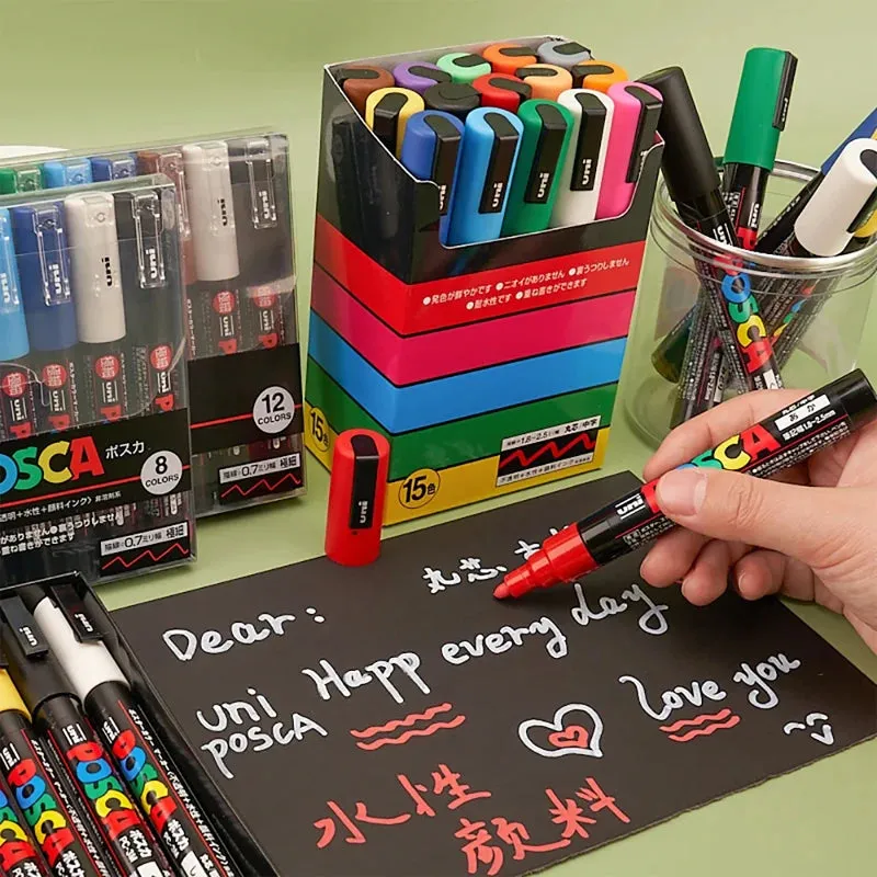 Quick-Dry Paint Marker Pen - Extra Fine Point - 8/12 Colors PC-1M