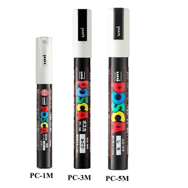 Quick-Dry Paint Marker Pen - Extra Fine Point - 8/12 Colors PC-1M