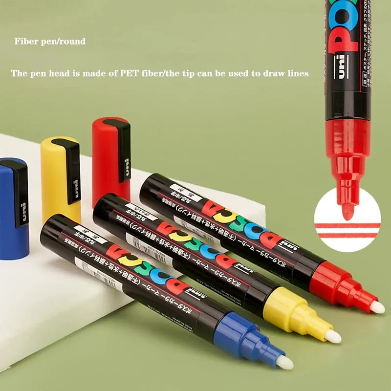 Quick-Dry Paint Marker Pen - Extra Fine Point - 8/12 Colors PC-1M