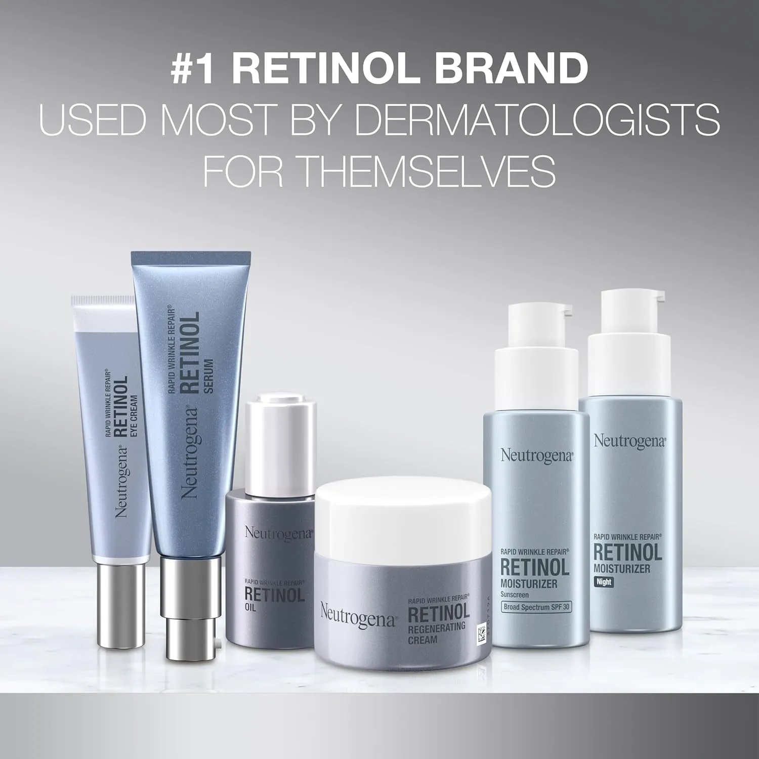 Rapid Wrinkle Repair Retinol Face Moisturizer, Daily Anti-Aging Face Cream with Retinol & Hyaluronic Acid to Fight Fine Lines, Wrinkles, & Dark Spots, 1.7 Oz
