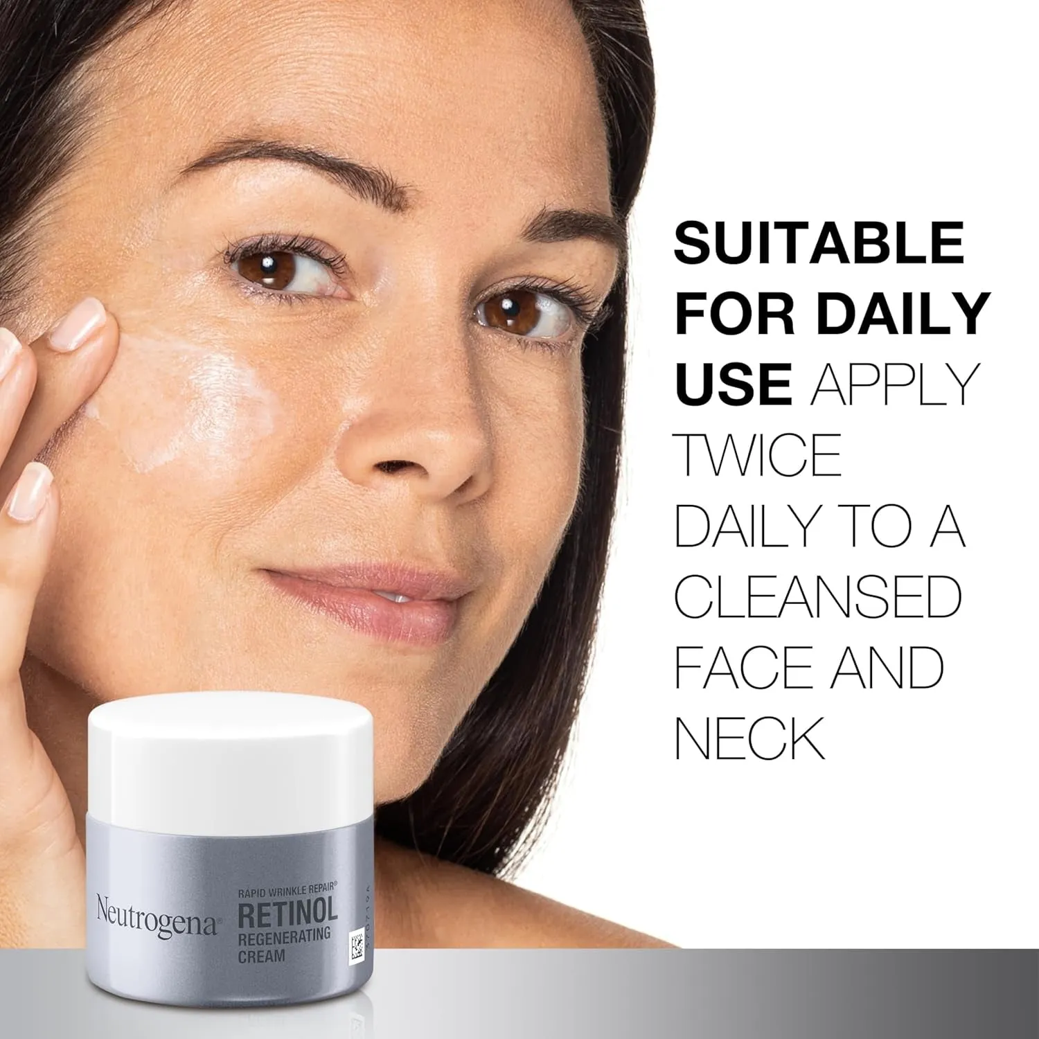 Rapid Wrinkle Repair Retinol Face Moisturizer, Daily Anti-Aging Face Cream with Retinol & Hyaluronic Acid to Fight Fine Lines, Wrinkles, & Dark Spots, 1.7 Oz