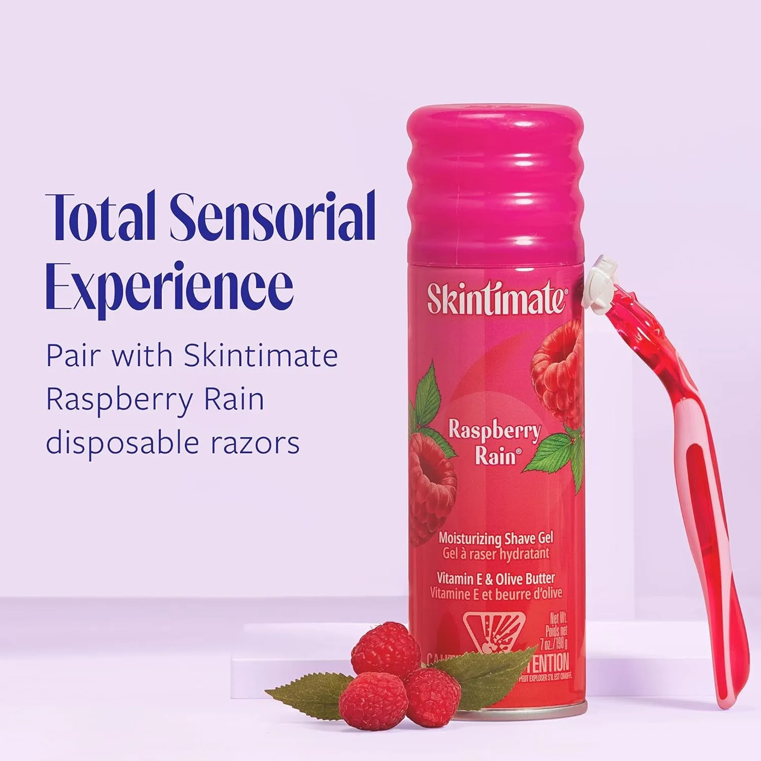 Raspberry Rain Shave Gel for Women, 3 Pack |  Shaving Cream for Women, Womens Shaving Cream, Shave Cream, Shaving Foam, Womens Shave Gel, Pack of 3, 7Oz Each