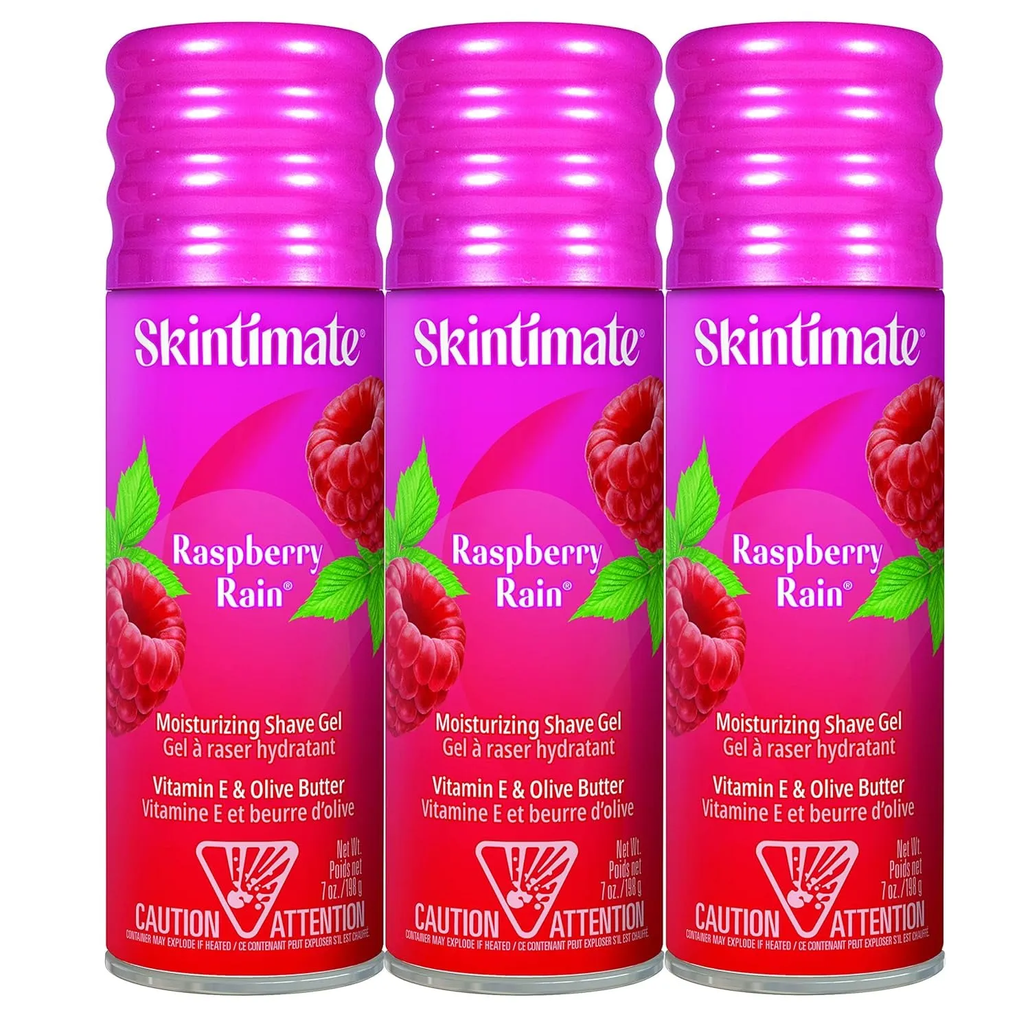Raspberry Rain Shave Gel for Women, 3 Pack |  Shaving Cream for Women, Womens Shaving Cream, Shave Cream, Shaving Foam, Womens Shave Gel, Pack of 3, 7Oz Each