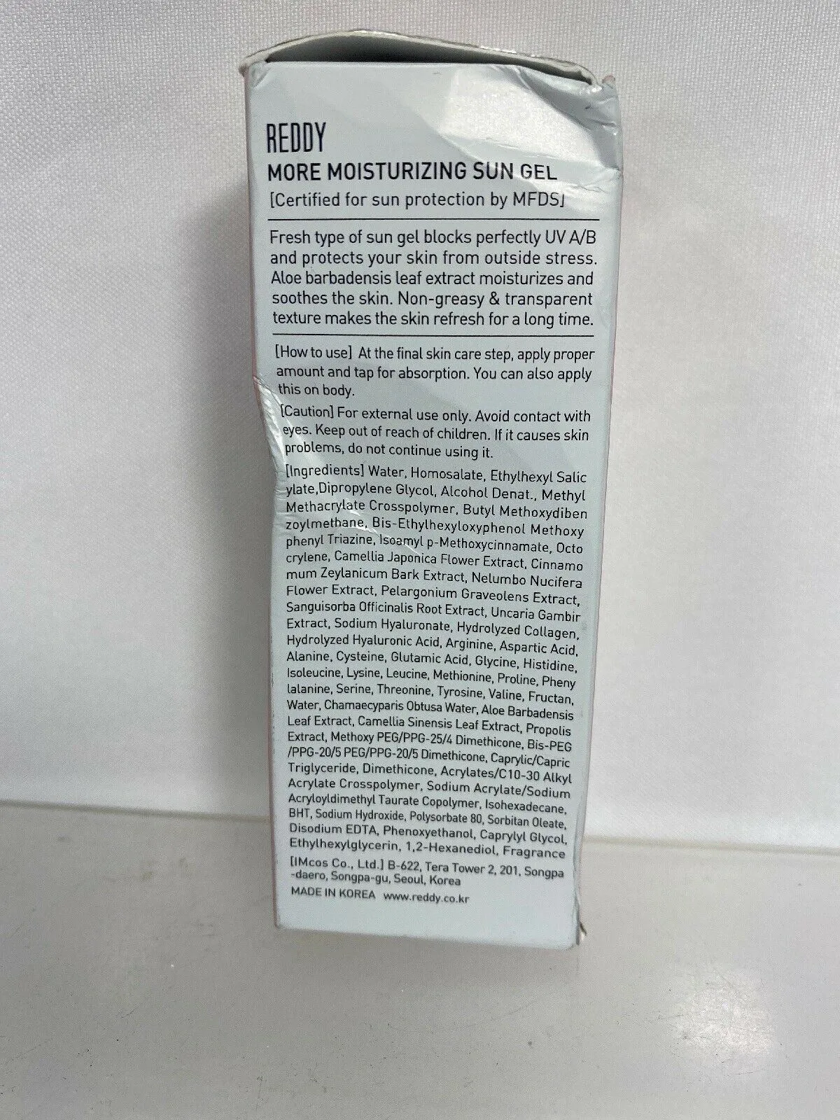 REDDY More Moisturizing Sun Gel 50g/1.76oz SPF50  PA     K-beauty