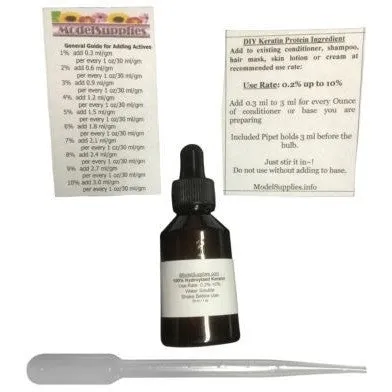 Refill 1 oz Hydrolyzed Keratin - 100% PURE - DIY ingredient - hair treatment - skin care