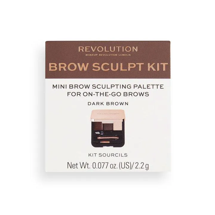 Revolution Brow Sculpt Kit Dark Brown