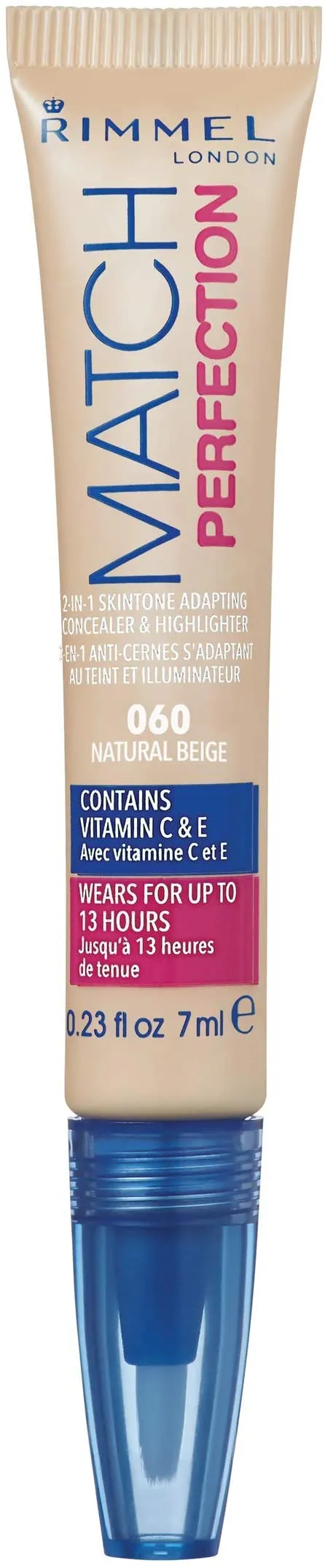Rimmel Match Perfection 2-in-1 Concealer & Highlighter - 060 Natural Beige