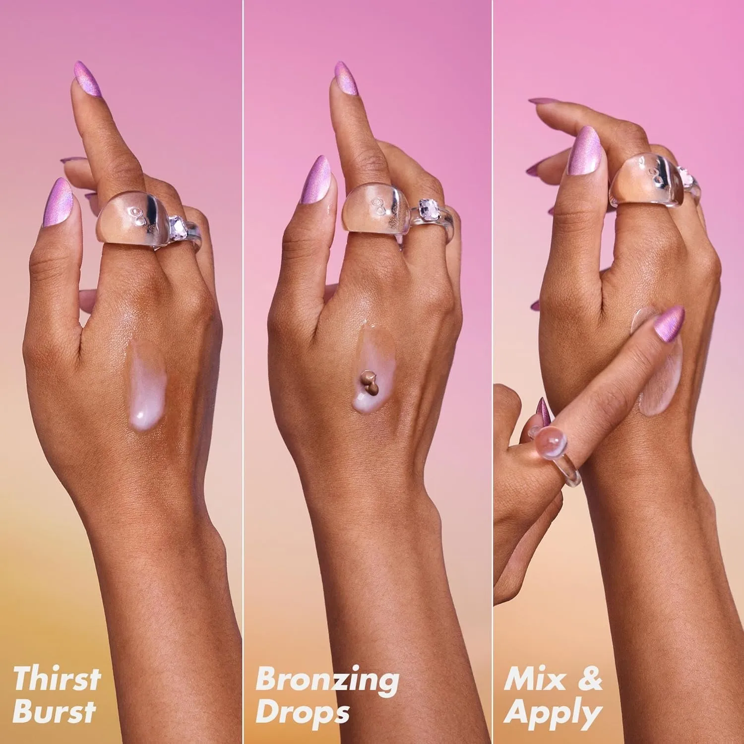 SKIN the Hottest Drops Duo, Holy Hydration! Thirst Burst Drops & Bronzing Drops Skincare Set, for a Dewy, Sun-Kissed Look, Vegan & Cruelty-Free