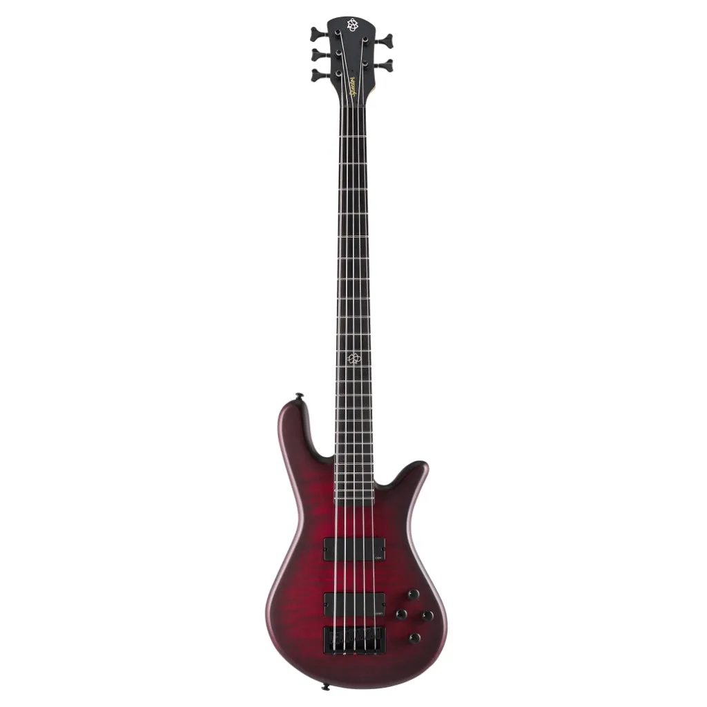 Spector Pulse 5 Bass Guitar - Black Cherry Matte