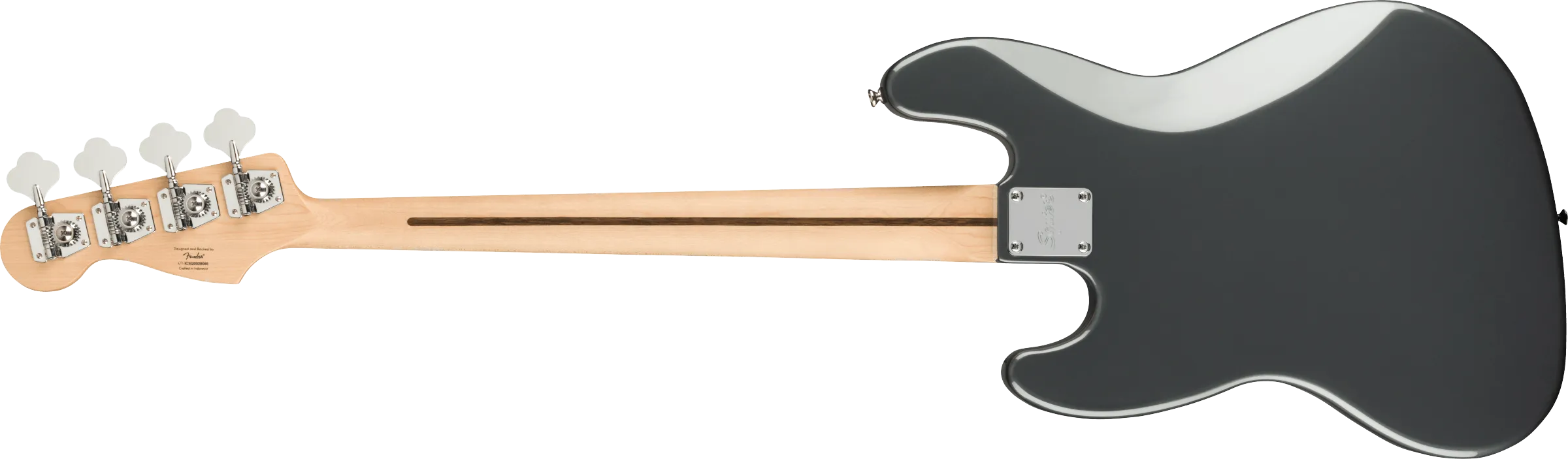 SQUIER Affinity Series™ Jazz Bass® Laurel Fingerboard Black Pickguard Charcoal Frost Metallic
