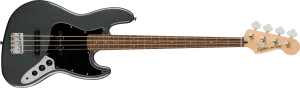 SQUIER Affinity Series™ Jazz Bass® Laurel Fingerboard Black Pickguard Charcoal Frost Metallic
