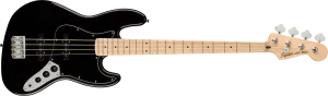 Squier Affinity Series Jazz Bass, Maple Fingerboard, Black Pickguard, Black