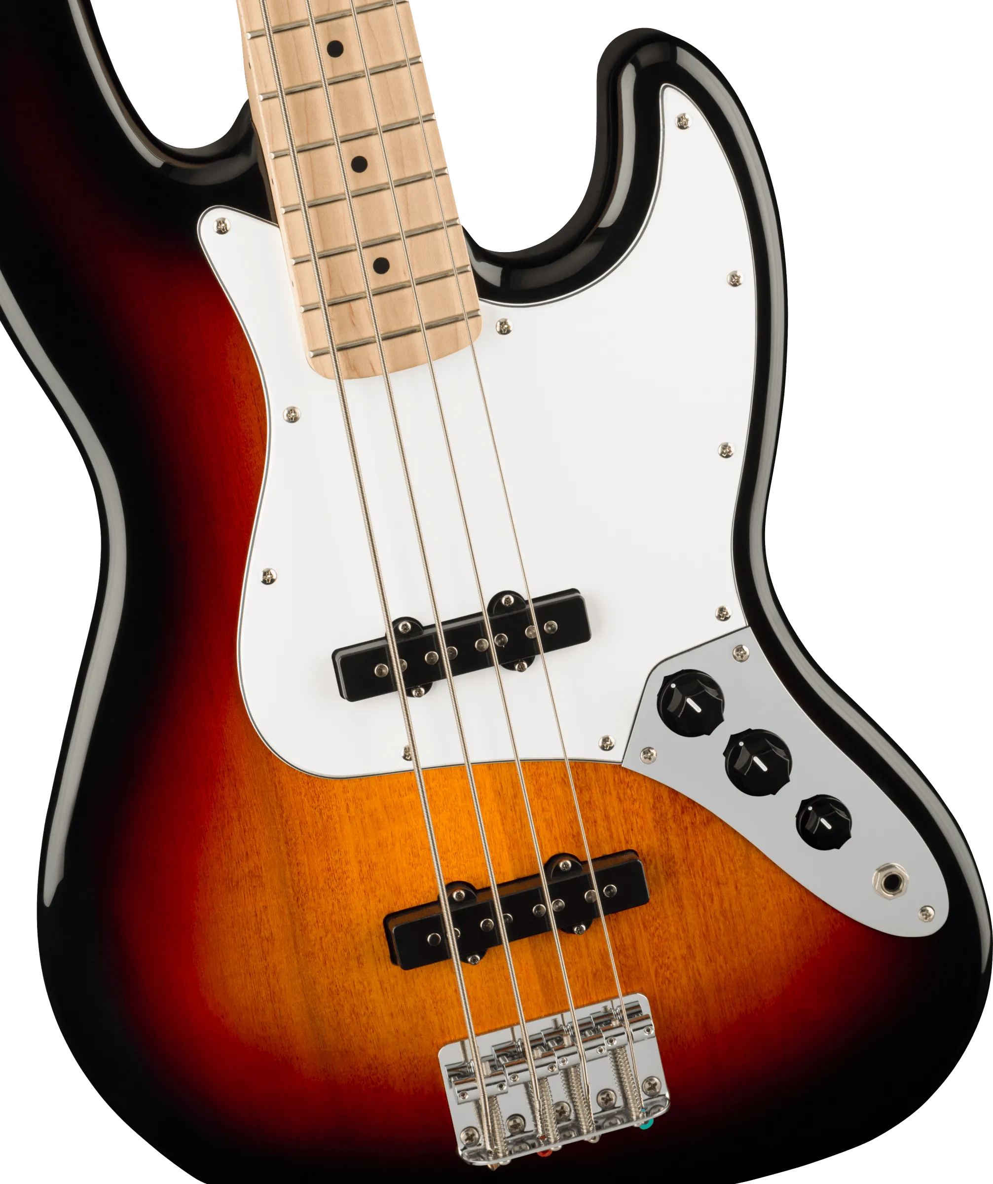 SQUIER Affinity Series™ Jazz Bass® Maple Fingerboard White Pickguard 3-Color Sunburst