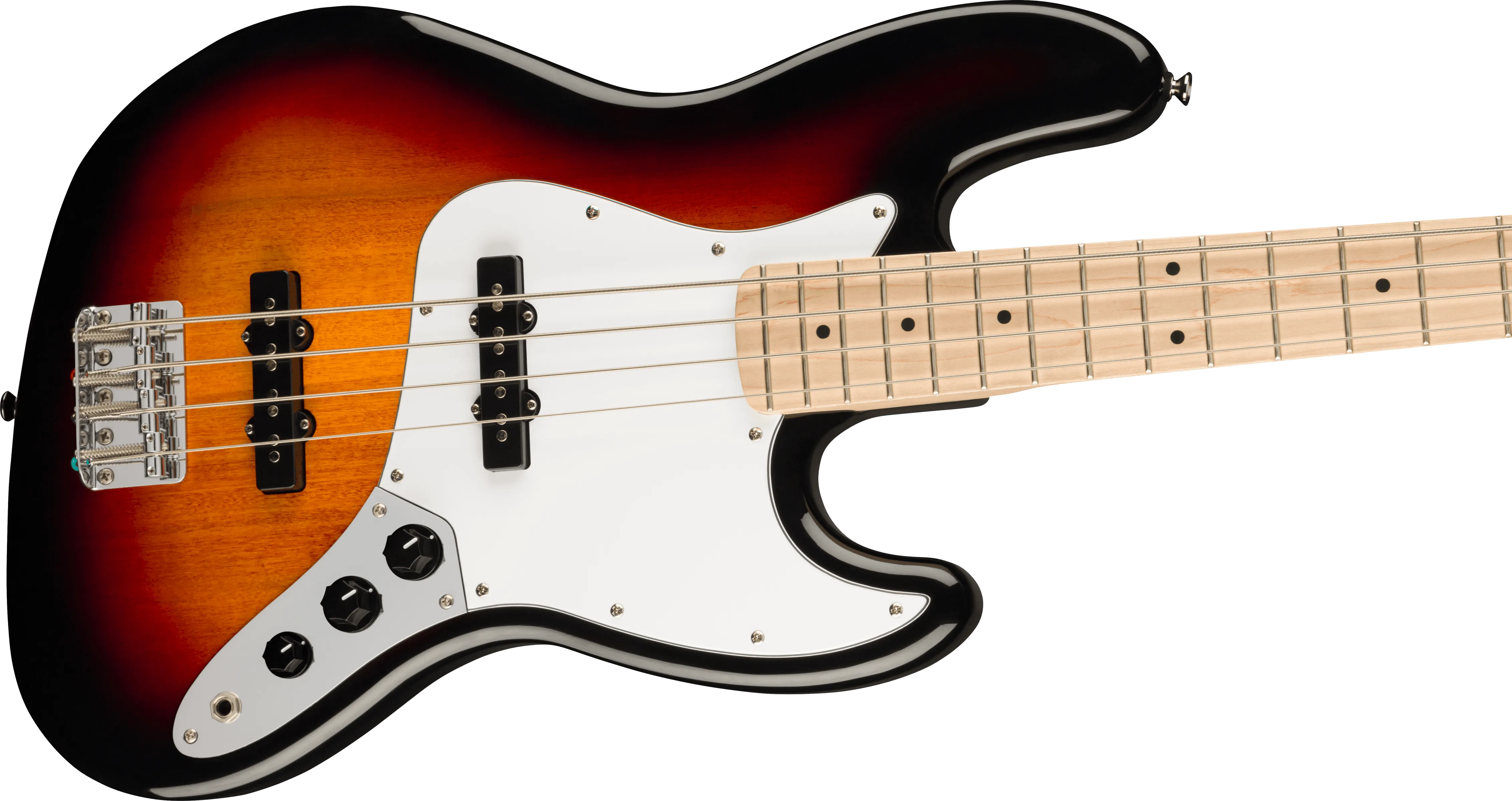 SQUIER Affinity Series™ Jazz Bass® Maple Fingerboard White Pickguard 3-Color Sunburst