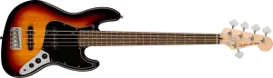 SQUIER Affinity Series™ Jazz Bass® V Laurel Fingerboard Black Pickguard 3-Color Sunburst
