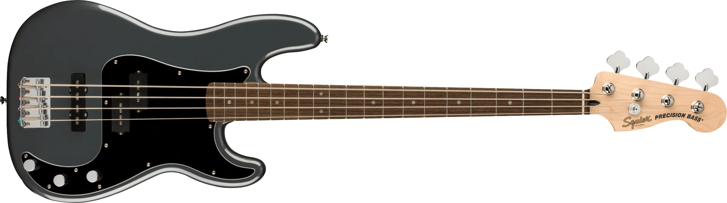 Squier Affinity Series Precision Bass PJ, Laurel Fingerboard, Black Pickguard, Charcoal Frost Metallic
