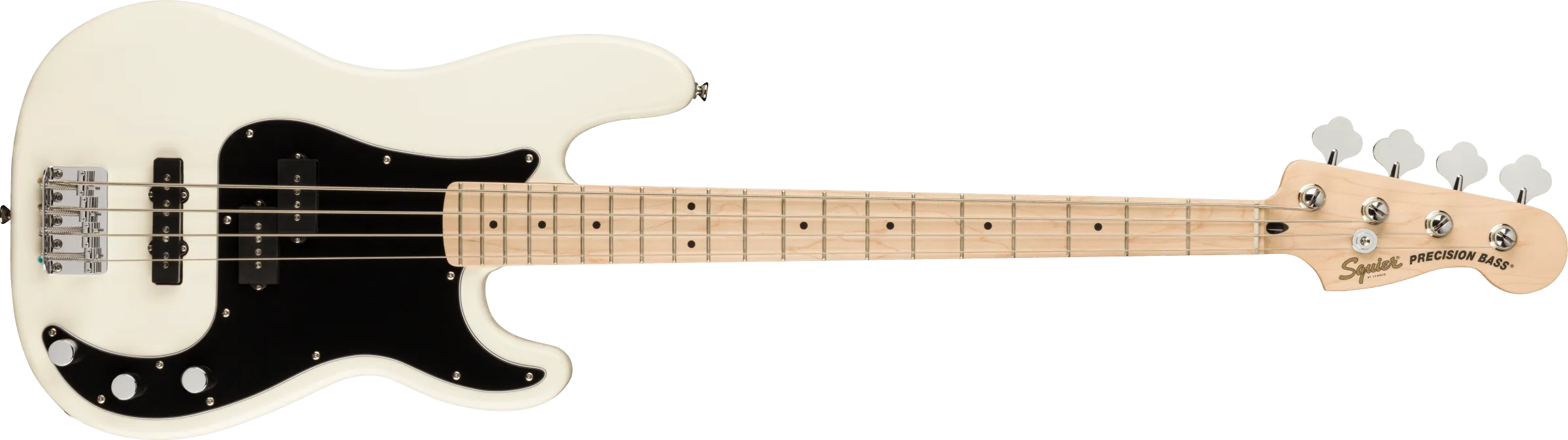 SQUIER  Affinity Series™ Precision Bass® PJ Maple Fingerboard Black Pickguard Olympic White